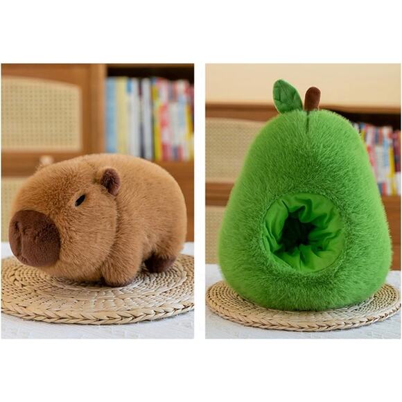 Kawaii Large Avocado Capybara Plush 18" Kawaii Stuffed Animal Pillow - Picture 3 of 7